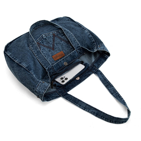 Wrangler Stitch Denim Tote Bag