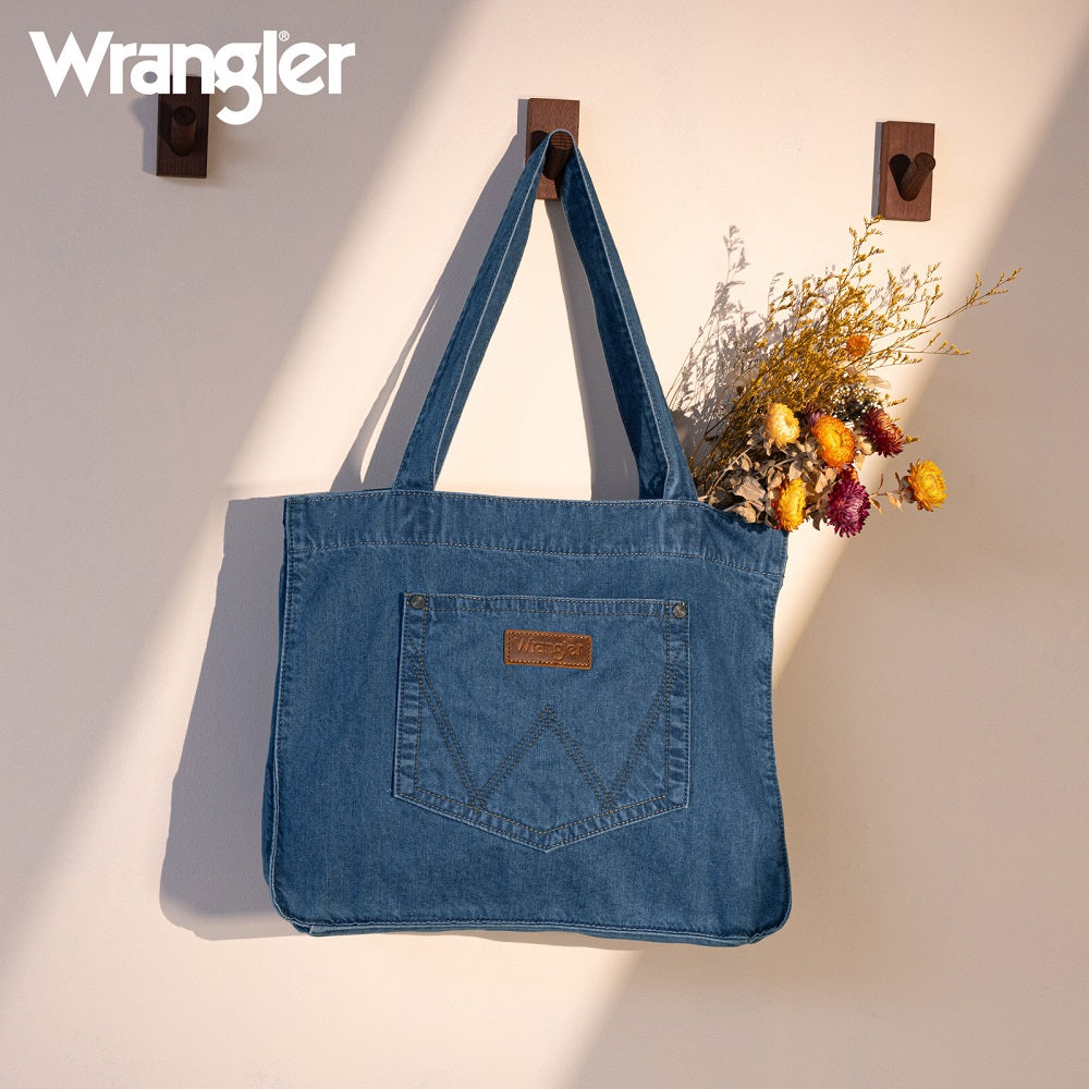 Wrangler Stitch Denim Tote Bag