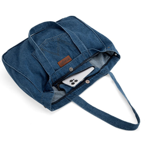Wrangler Stitch Denim Tote Bag