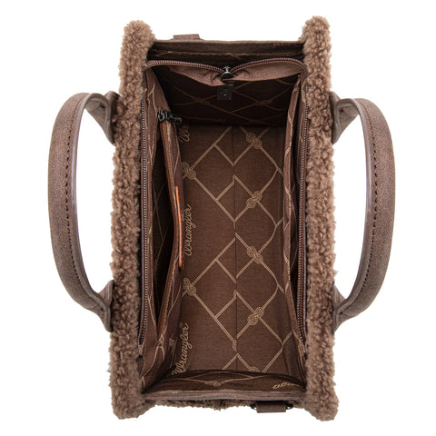 Wrangler Aztec Sherpa Trim Crossbody Purse