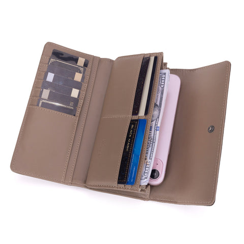 Wrangler Western Floral Tooled Tri-fold RFID Wallet/Wristlet