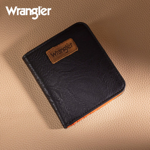 Wrangler Cow-Print Small BI-Fold Wallet RFID Card Holder