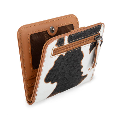 Wrangler Cow-Print Small BI-Fold Wallet RFID Card Holder