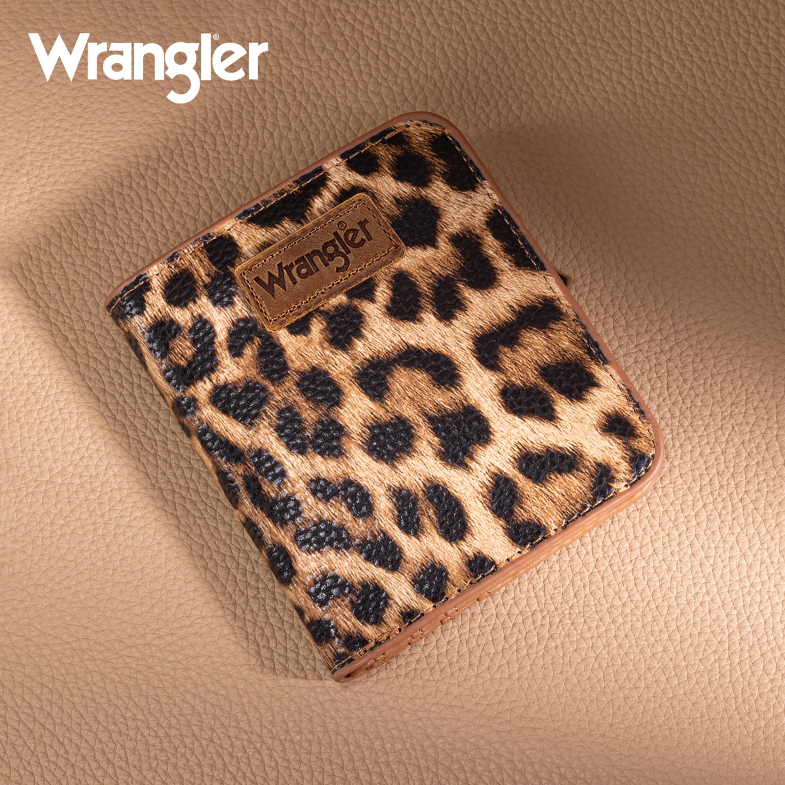 Wrangler Cow-Print Small BI-Fold Wallet RFID Card Holder