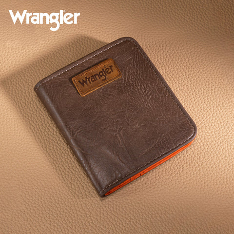 Wrangler Cow-Print Small BI-Fold Wallet RFID Card Holder
