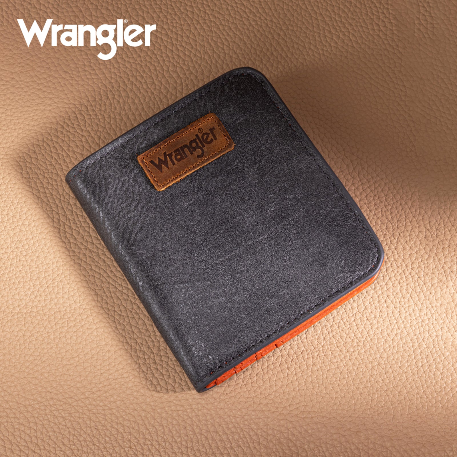Wrangler Cow-Print Small BI-Fold Wallet RFID Card Holder