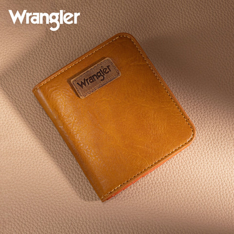 Wrangler Cow-Print Small BI-Fold Wallet RFID Card Holder