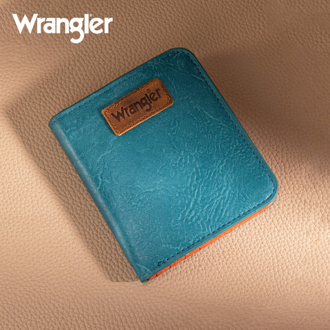 Wrangler Cow-Print Small BI-Fold Wallet RFID Card Holder