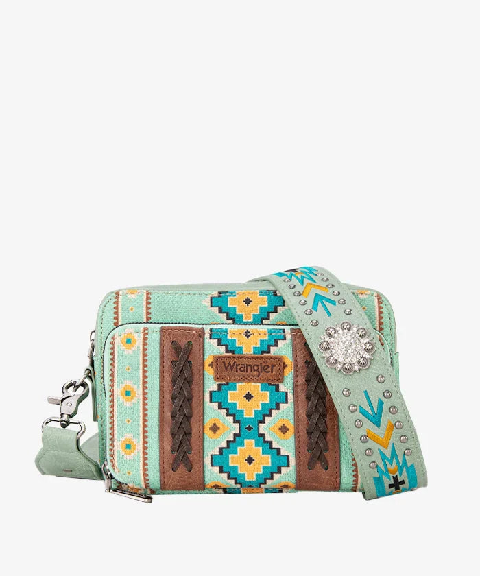 Wrangler_Aztec_Printed_Crossbody_Purse_Green