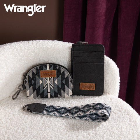 Wrangler Southwestern Art Print Dual Pouch Wristlet