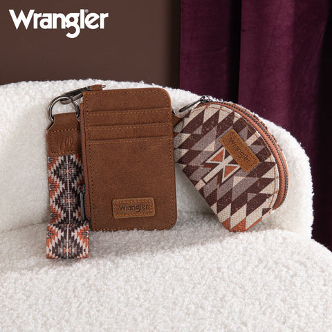 Wrangler Southwestern Art Print Dual Pouch Wristlet