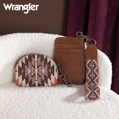 Wrangler Southwestern Art Print Dual Pouch Wristlet