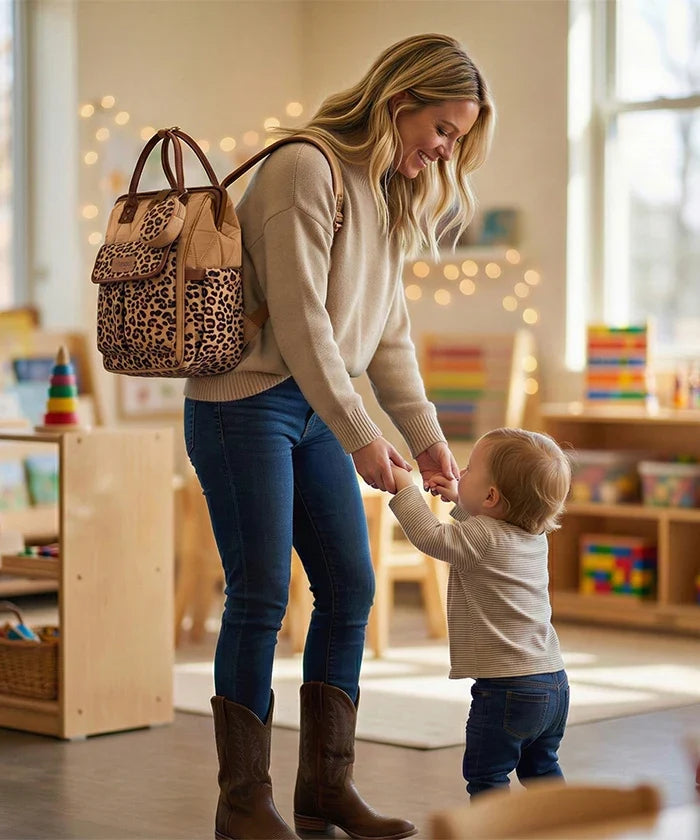 Wrangler Leopard Print Diaper Bag in /LP-BR