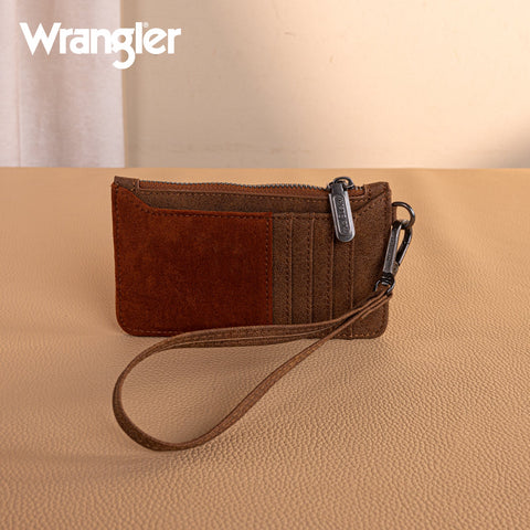 Wrangler Vintage Floral Velvet Printed Mini Zip card Case Wristlet