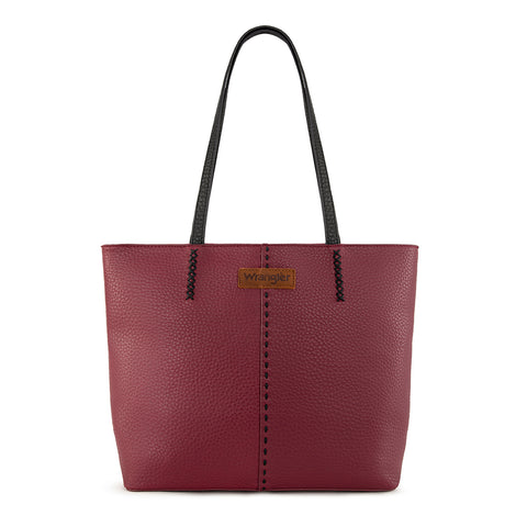 Wrangler Pebbled Tote Bag with Contrast Stitching