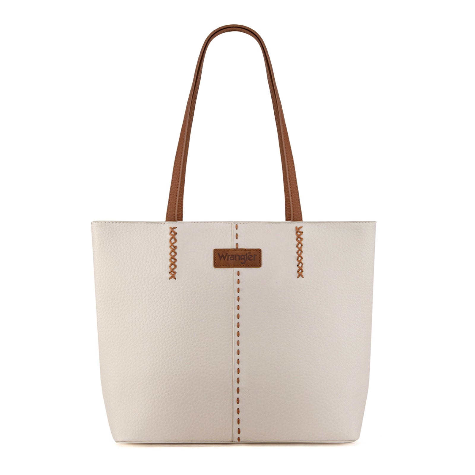 Wrangler Pebbled Tote Bag with Contrast Stitching