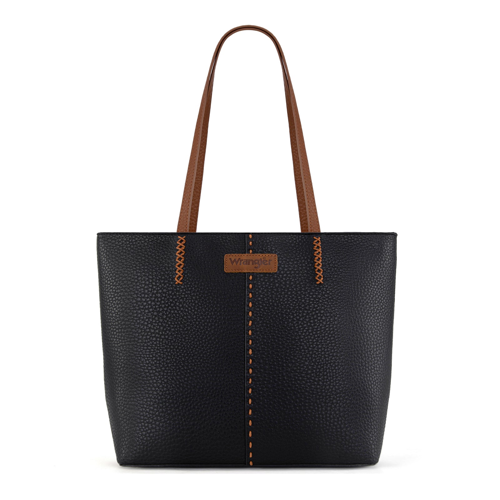 Wrangler Pebbled Tote Bag with Contrast Stitching