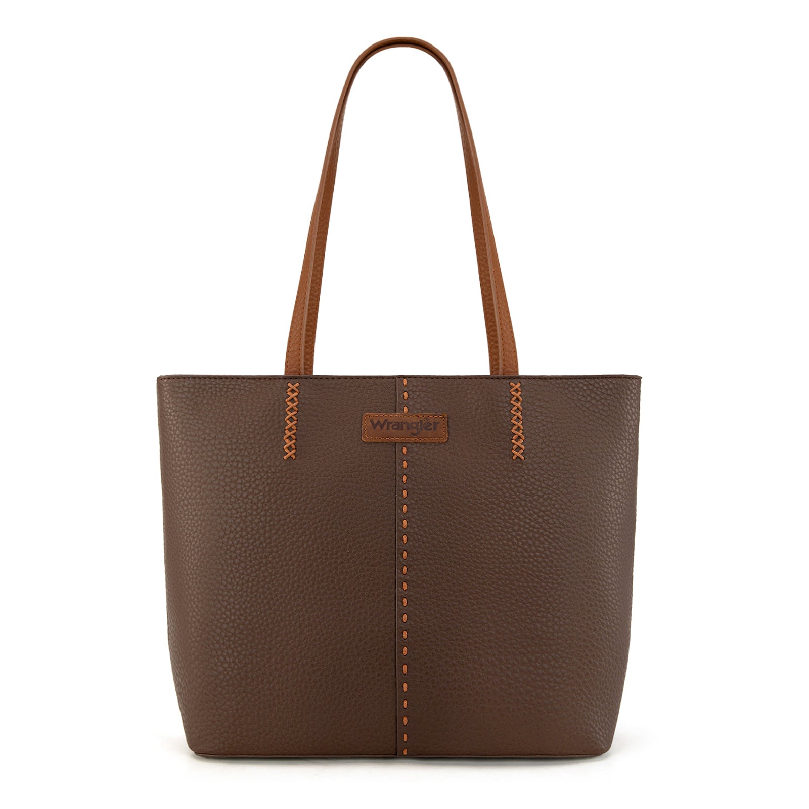 Wrangler Pebbled Tote Bag with Contrast Stitching