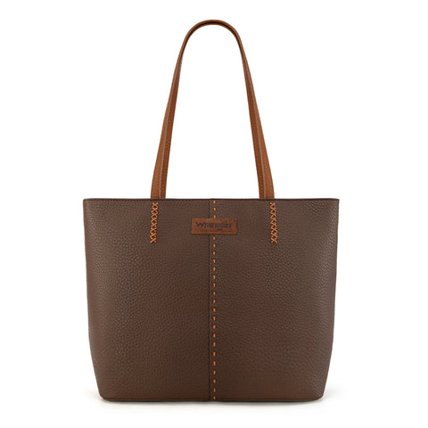 Wrangler Pebbled Tote Bag with Contrast Stitching