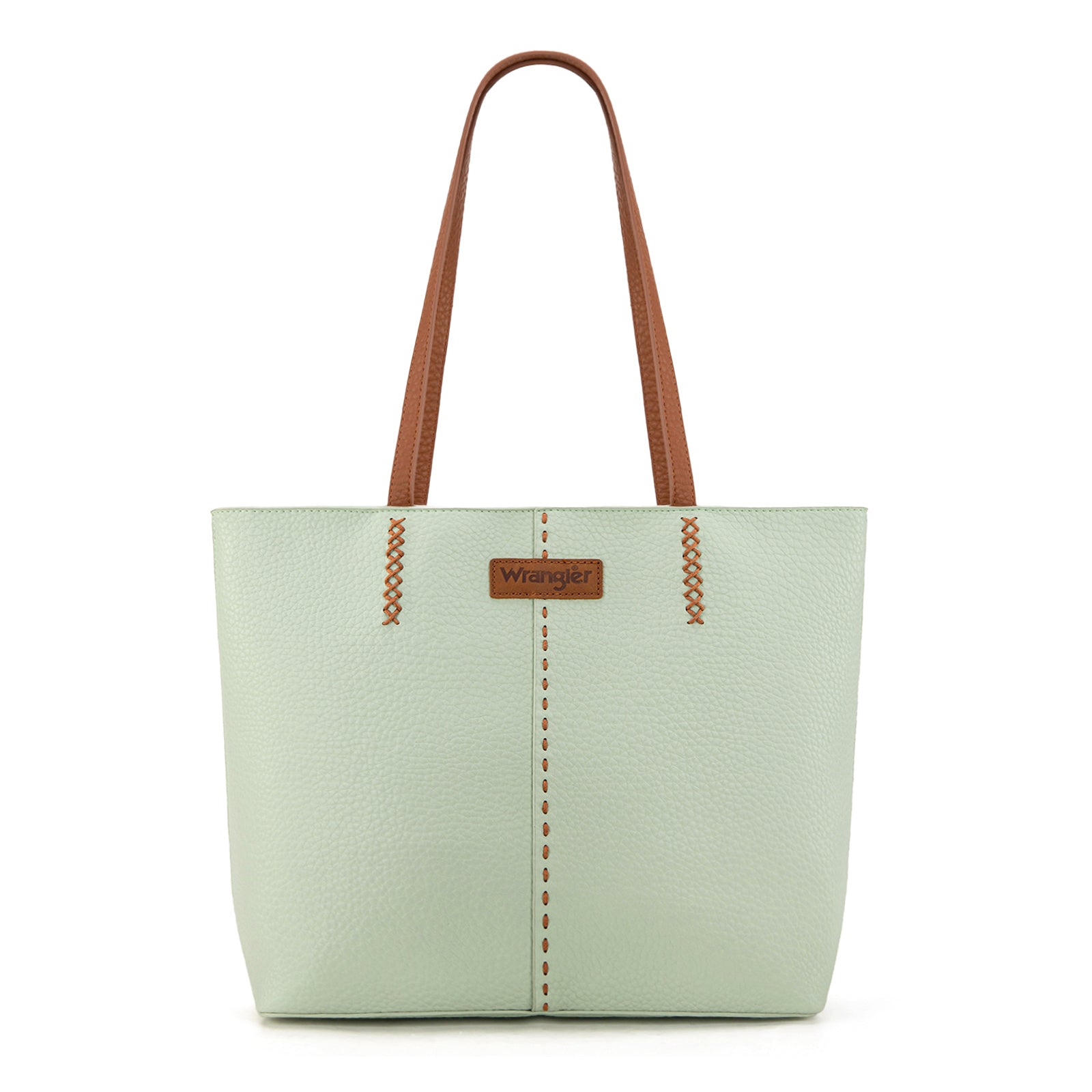 Wrangler Pebbled Tote Bag with Contrast Stitching