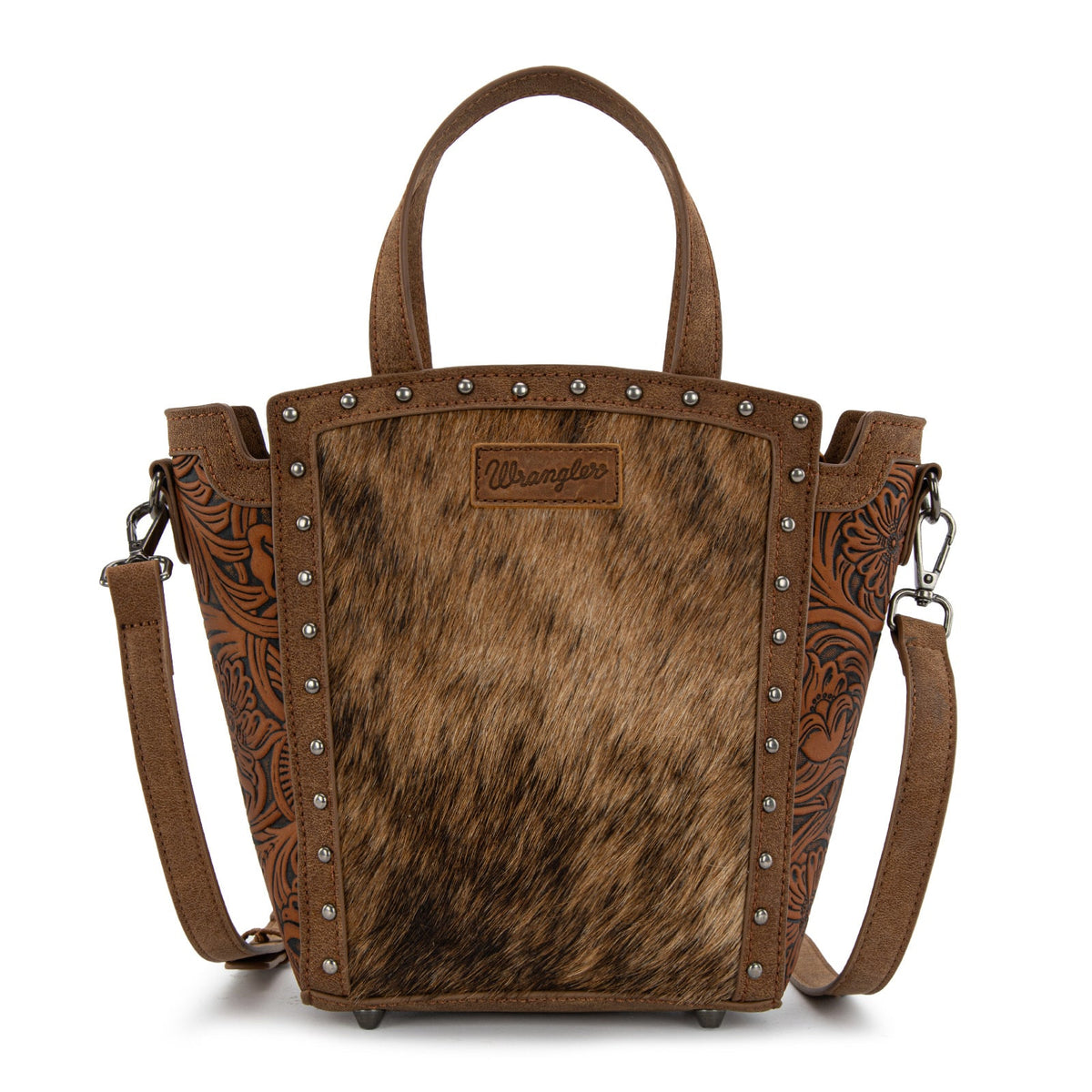 Wrangler Genuine Hair-On Cowhide Tote/Crossbody