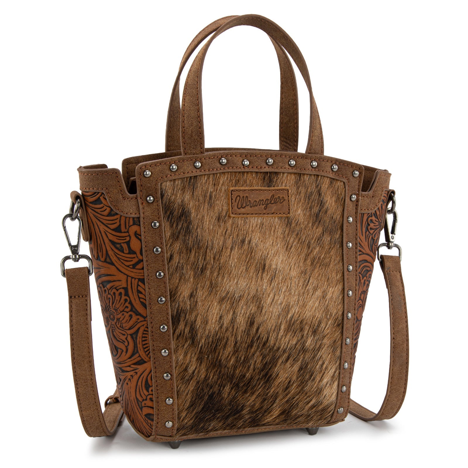 Wrangler Genuine Hair-On Cowhide Tote/Crossbody