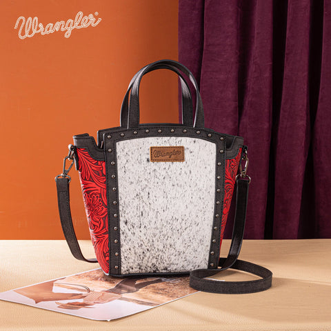 Wrangler Genuine Hair-On Cowhide Tote/Crossbody