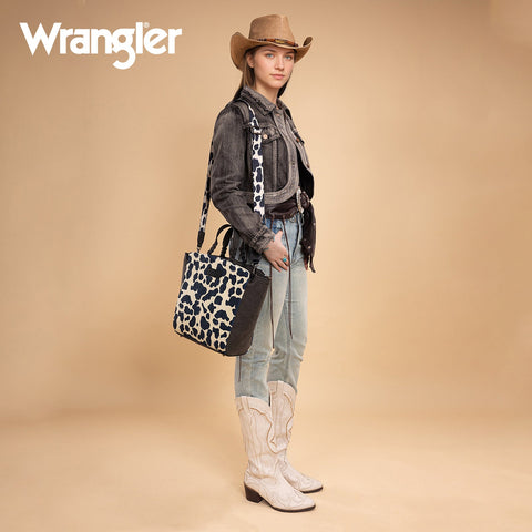 Wrangler Cow Print Concealed Carry Tote/Crossbody