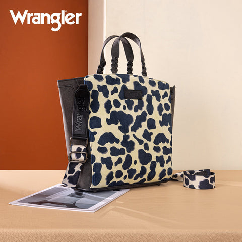Wrangler Cow Print Concealed Carry Tote/Crossbody