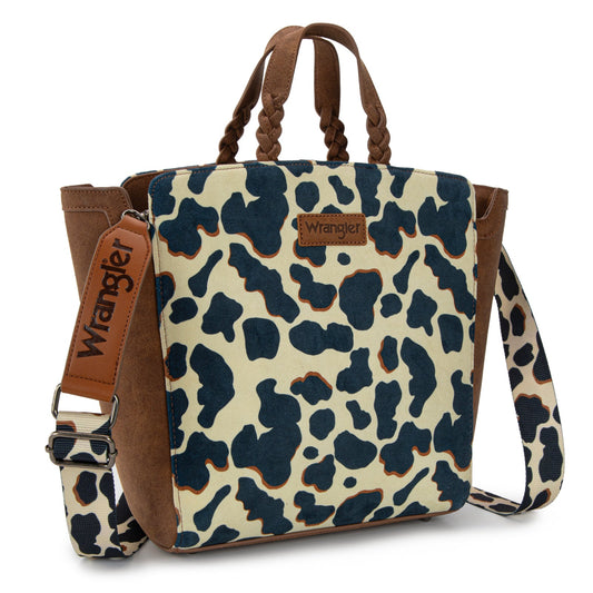Wrangler Cow Print Concealed Carry Tote/Crossbody