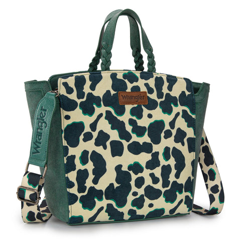 Wrangler Cow Print Concealed Carry Tote/Crossbody