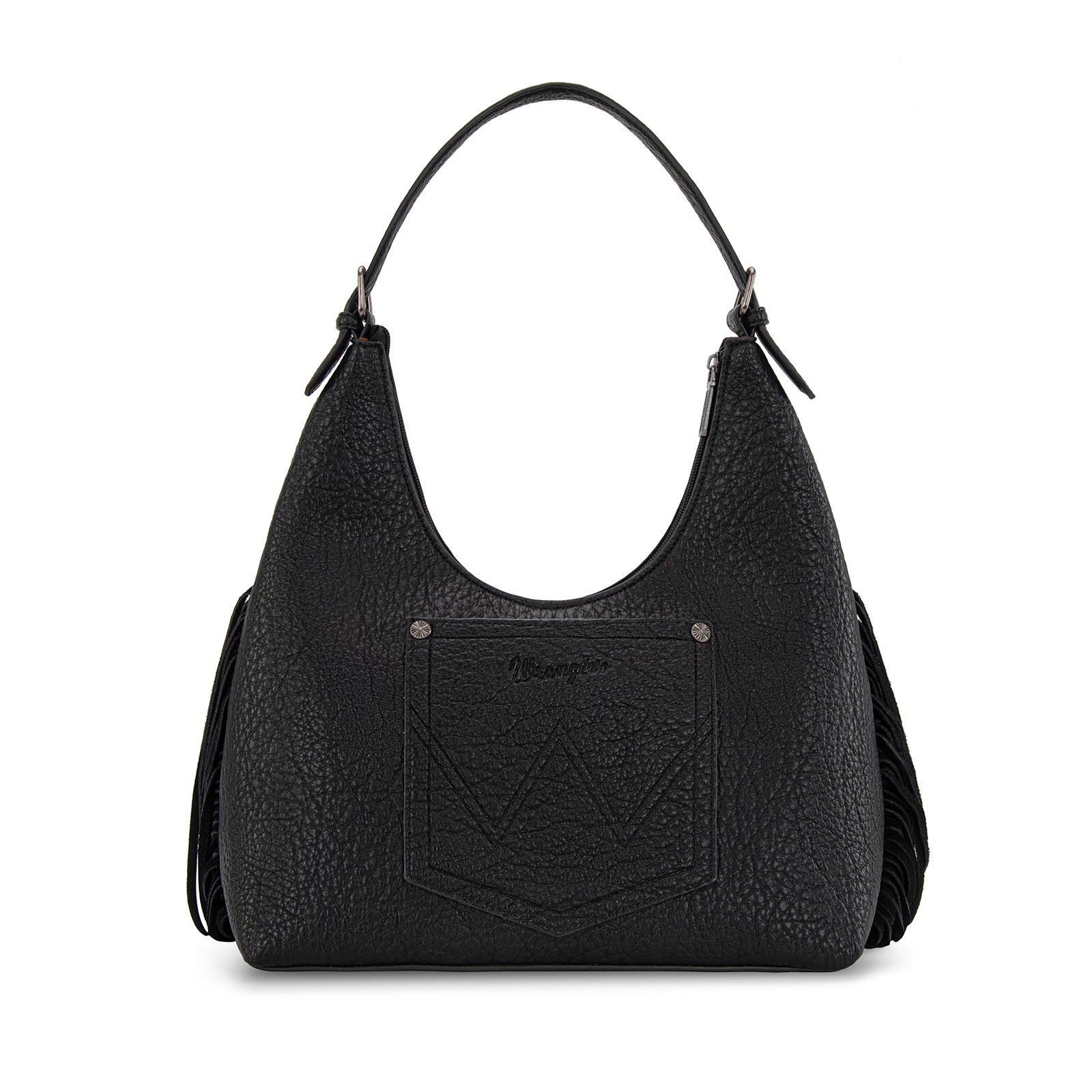 Wrangler Fringe Floral Tooled Hobo Bag