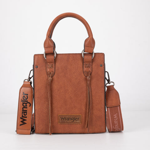 Wrangler Leather Tassels Crossbody Bag