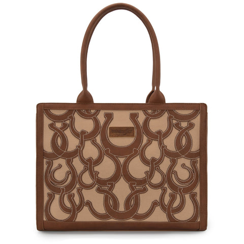 Wrangler Horseshoe Cutout Carry-All Large Tote Bag