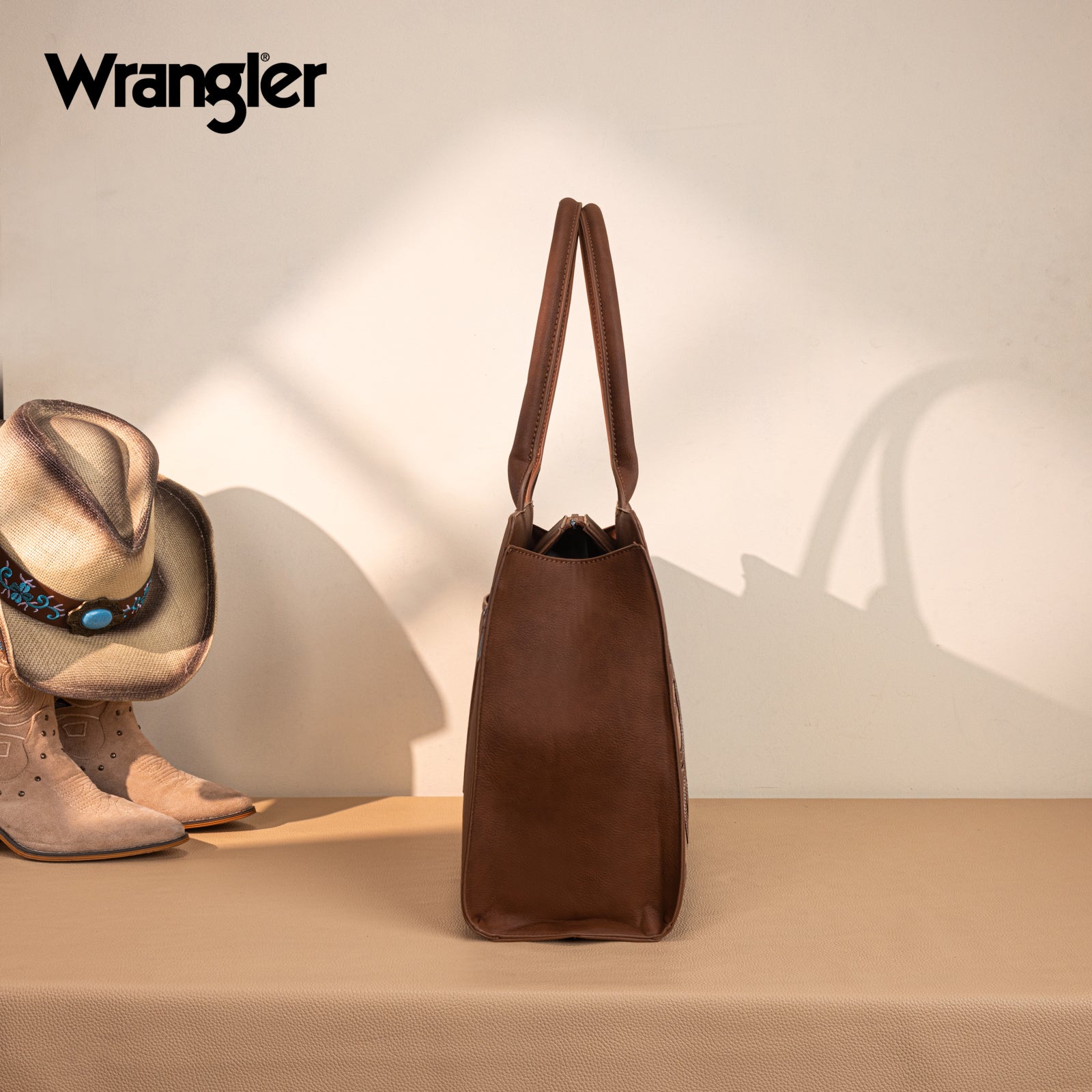 Wrangler Horseshoe Cutout Carry-All Large Tote Bag