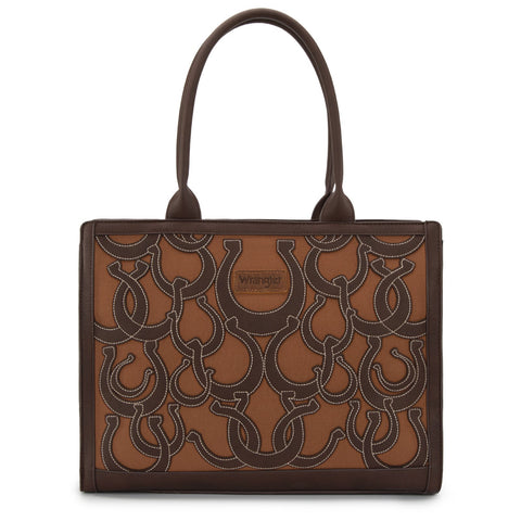Wrangler Horseshoe Cutout Carry-All Large Tote Bag