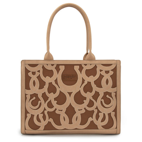 Wrangler Horseshoe Cutout Carry-All Large Tote Bag