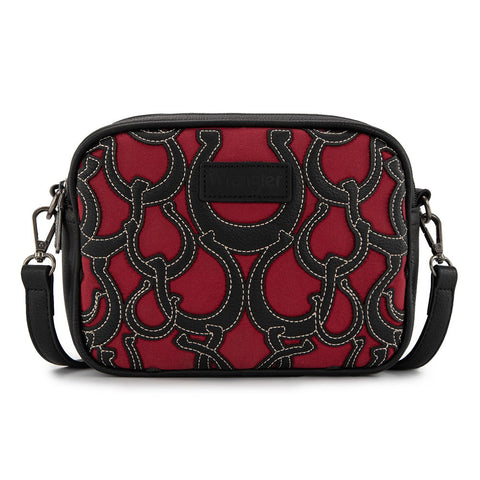 Wrangler Horseshoe Cutout Double Zip Crossbody Bag