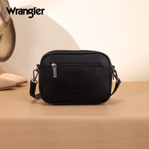 Wrangler Horseshoe Cutout Double Zip Crossbody Bag