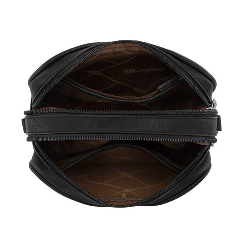 Wrangler Horseshoe Cutout Double Zip Crossbody Bag