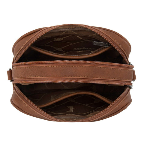 Wrangler Horseshoe Cutout Double Zip Crossbody Bag