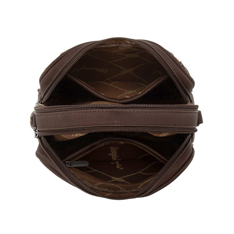 Wrangler Horseshoe Cutout Double Zip Crossbody Bag