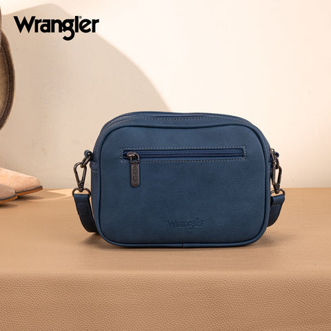Wrangler Horseshoe Cutout Double Zip Crossbody Bag