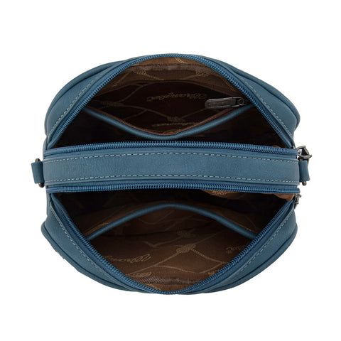 Wrangler Horseshoe Cutout Double Zip Crossbody Bag
