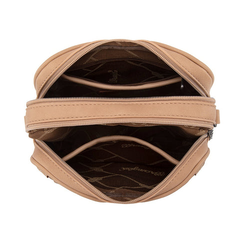 Wrangler Horseshoe Cutout Double Zip Crossbody Bag