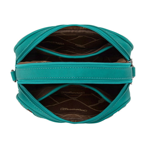 Wrangler Horseshoe Cutout Double Zip Crossbody Bag