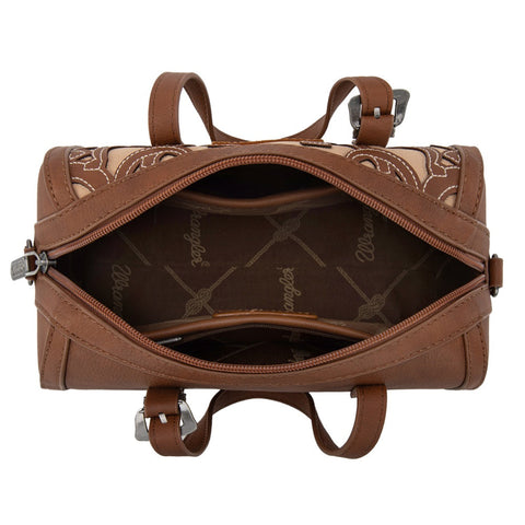 Wrangler Horseshoe Cutout Mini Boston Crossbody Bag