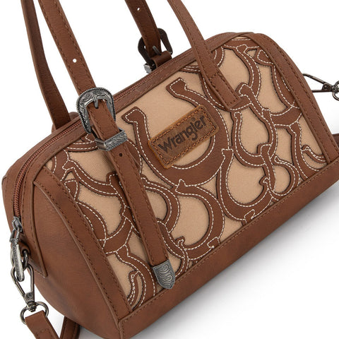 Wrangler Horseshoe Cutout Mini Boston Crossbody Bag