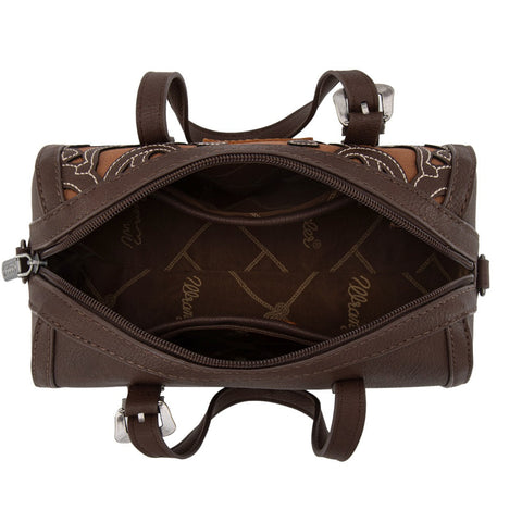 Wrangler Horseshoe Cutout Mini Boston Crossbody Bag