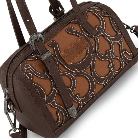 Wrangler Horseshoe Cutout Mini Boston Crossbody Bag